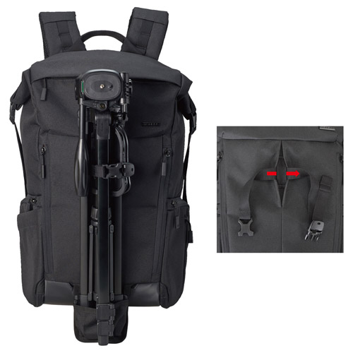 Hakuba Plusshell City 04 Rolltop 背包黑色
