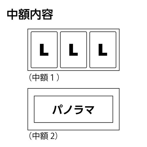 ハクバ リエージュ プレジール Lサイズ×3面 フォトフレーム ナチュラル