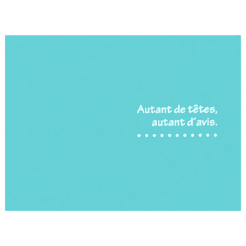 表紙にはフランス語で「十人十色」という意味の箔押し入り