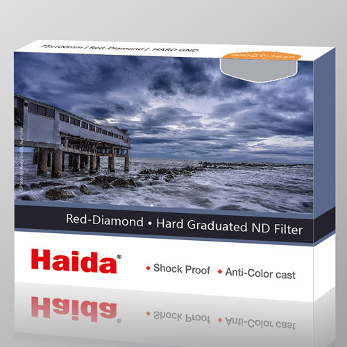 Haida（ハイダ）レッドダイヤモンド ハードグラデーション ND1.2(16×) フィルター 75×100mm 角型フィルター