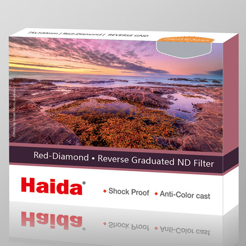 Haida（ハイダ）レッドダイヤモンド リバースグラデーション ND0.9(8×) フィルター 75×100mm 角型フィルター
