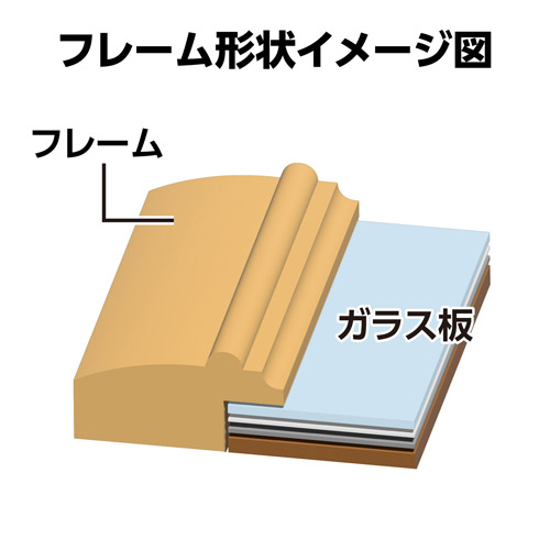 ハクバ 木製額縁 FW-04 ワイド4切サイズ ブラウン