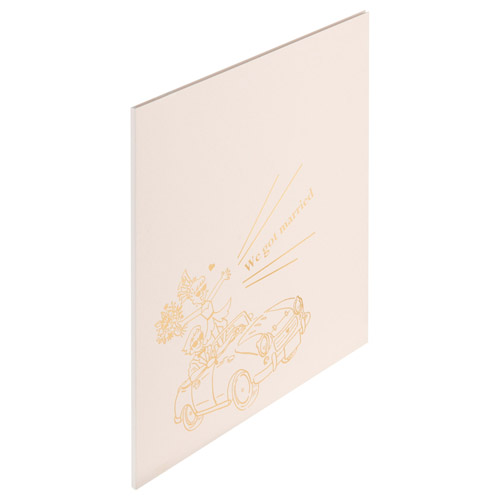 ハクバ 写真台紙 ジョイフル ハネムーン 2L(カビネ)サイズ 2面（角×2枚） ピンク