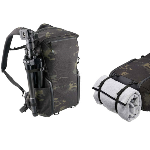 LUXXe（ラグゼ） フィールド ロールトップバックパック 20 カメラバッグ ブラックカモ