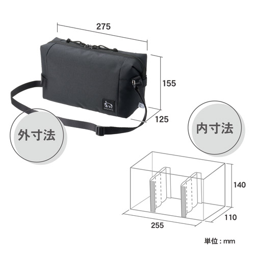 Chululu（チュルル） レニュー インナーポーチ L ブラック