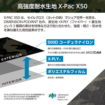 高強度耐水生地X-Pac X50