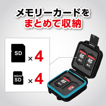 メモリーカードをまとめて収納