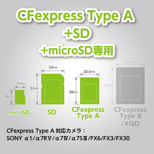 ハクバ ハードメモリーカードケーススリム CFA2SD2（CFexpress Type A／SD／microSD カード用）