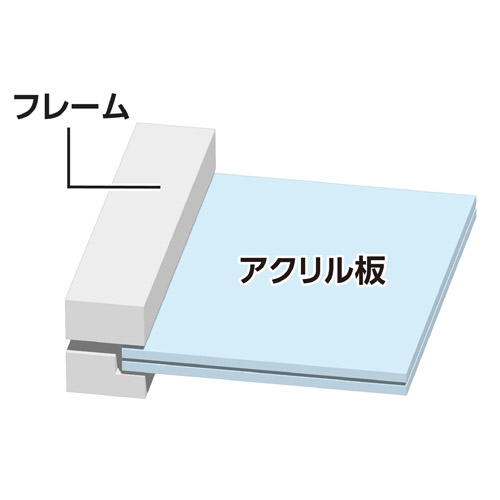 ハクバ フローティングフォトフレーム Cielo（シエロ）160×232mm L／KG（ハガキ）／2L（カビネ）サイズ ホワイト