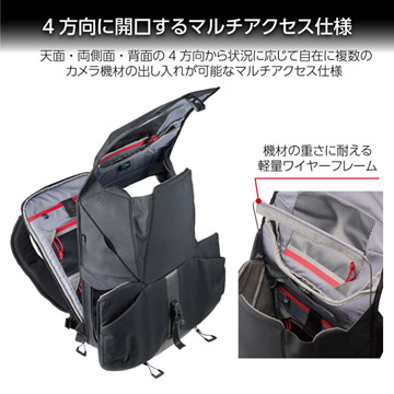 4方向に開口するマルチアクセス仕様