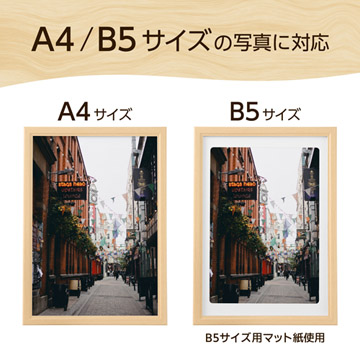 A4／B5サイズの写真に対応