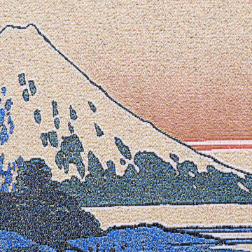 原画を忠実に再現するための高密度ジャガード織りです。