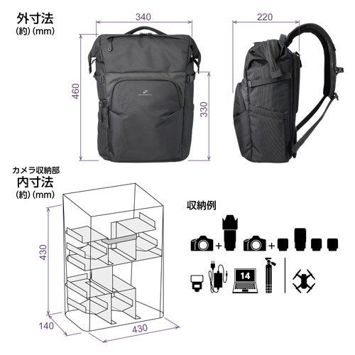 ハクバ GW-STANDARD ダレス バックパック18 カメラバッグ
