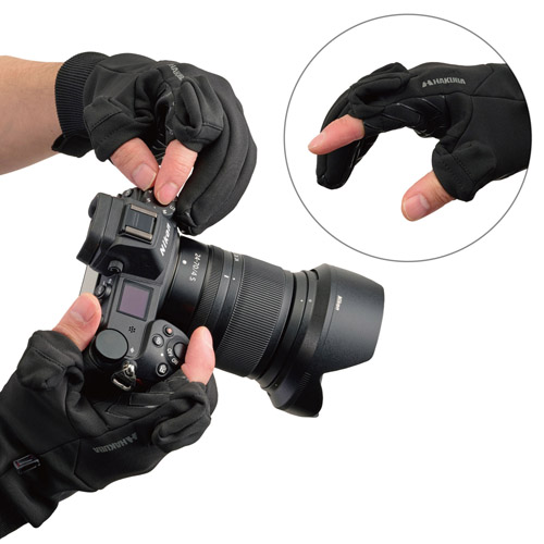 ハクバ エブリデイフォトグローブ Lサイズ ブラック