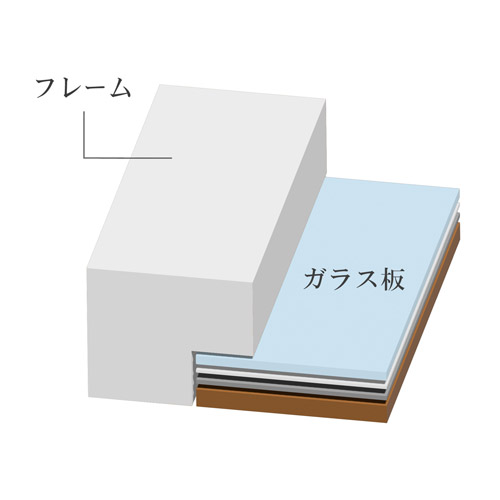 ハクバ 木製額縁 MM-01 A4サイズ スタンド付 ホワイト