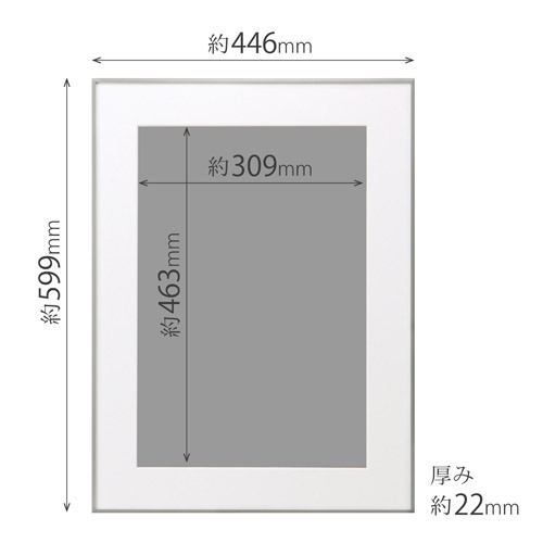 ハクバ アルミ額縁 HFA-03 A3ノビサイズ シルバー