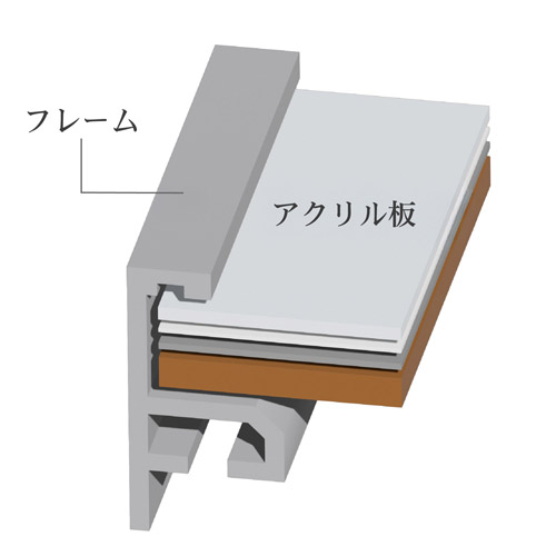 ハクバ アルミ額縁 HFA-03 A3サイズ ブラック