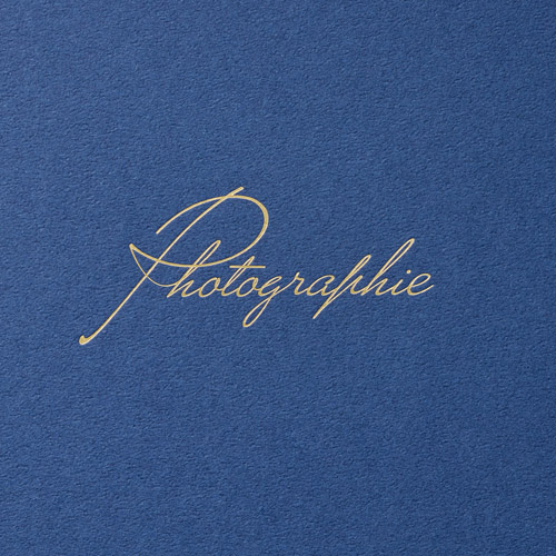 ハクバ フォトメッセージカード ランス グラース Lサイズ 2面 ヨコ ネイビー