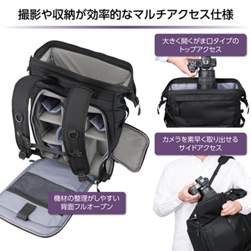 撮影や収納が効率的なマルチアクセス仕様