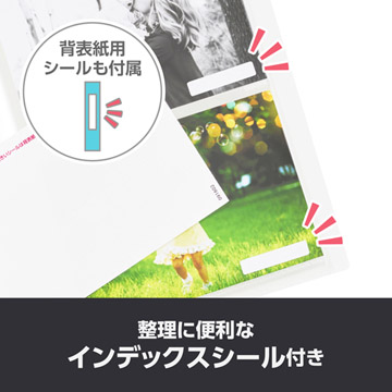 整理に便利なインデックスシール付き