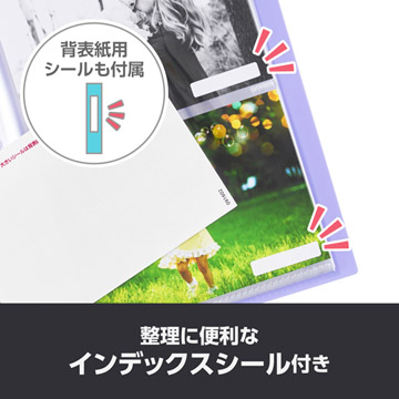 整理に便利なインデックスシール付き