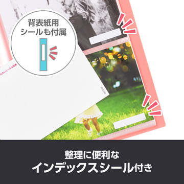 整理に便利なインデックスシール付き
