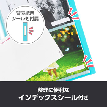 整理に便利なインデックスシール付き