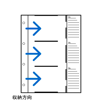 収納例：内側から写真を差し込みます