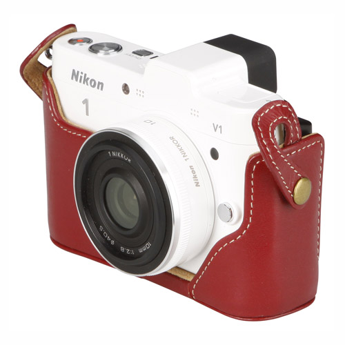 ピクスギア 本革ボディケース Nikon 1 V1専用