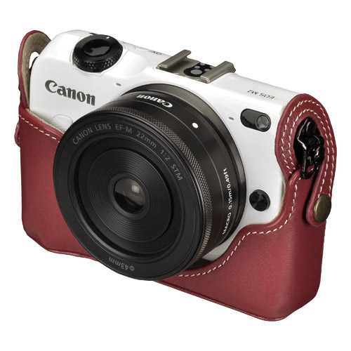 ハクバ 本革ボディケース Canon EOS M2 専用 / レッド