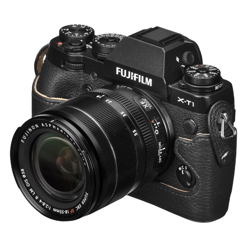 ハクバ FUJIFILM X-T1専用 本革ボディケース　ブラック