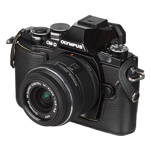 ハクバ OLYMPUS OM-D E-M10専用 本革ボディケース　ブラック