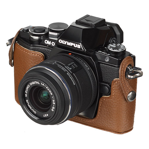 ハクバ OLYMPUS OM-D E-M10専用 本革ボディケース　ブラウン