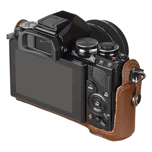 ハクバ OLYMPUS OM-D E-M10専用 本革ボディケース　ブラウン