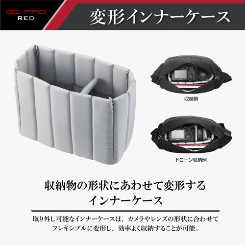 収納物の形状にあわせて変形するインナーケース