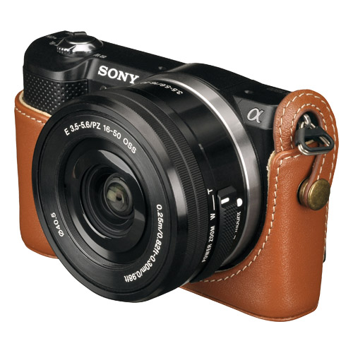 ハクバ SONY α5000 専用 本革ボディケース　ブラック