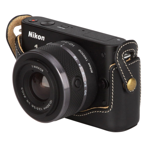ピクスギア 本革ボディケース Nikon 1 J2 / J1 専用