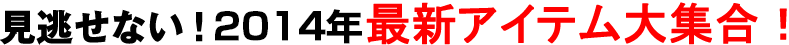 見逃せない！ 2013年最新アイテム大集合！