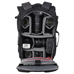 GW-PRO RED バックパック マルチモード L カメラバッグ 収納例