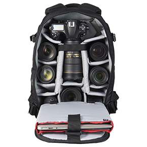 GW-PRO RED バックパック リアゲート M カメラバッグ 収納例